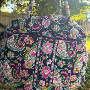 Vera Bradley Travel Duffle Bag Paisley with Shoulder Strap